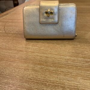 Henri Bendel Metallic Gold Wallet